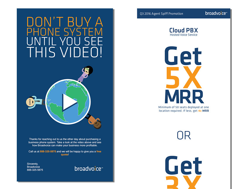Emails and Social Media images for Broadvoice